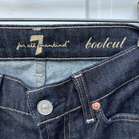 7 FOR ALL MANKIND Bootcut Original fit Jeans Womens size 24 denim dark wash EUC - Picture 5 of 9